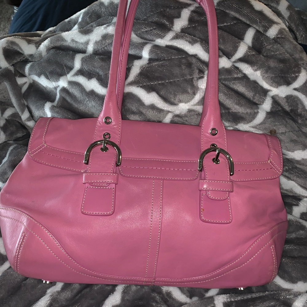 Bright pink authentic coach